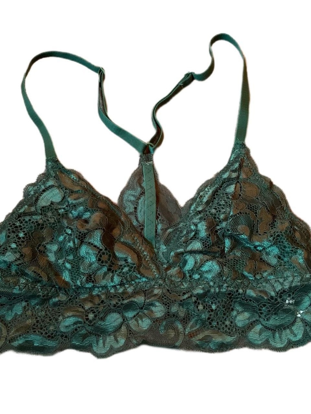 3 For $25 Ardene Dark Green Lace Racerback Bralette